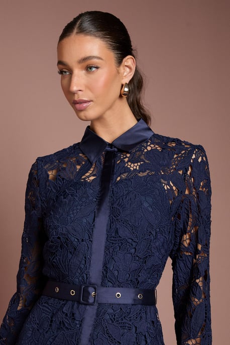 Lace Shirt Dress - Image 4