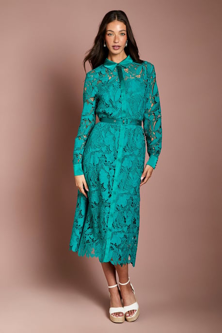 Lace Shirt Dress - Image 1