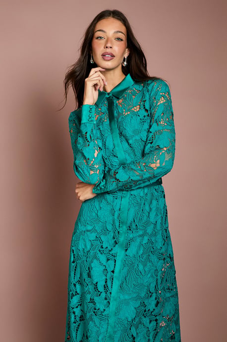 Lace Shirt Dress - Image 2