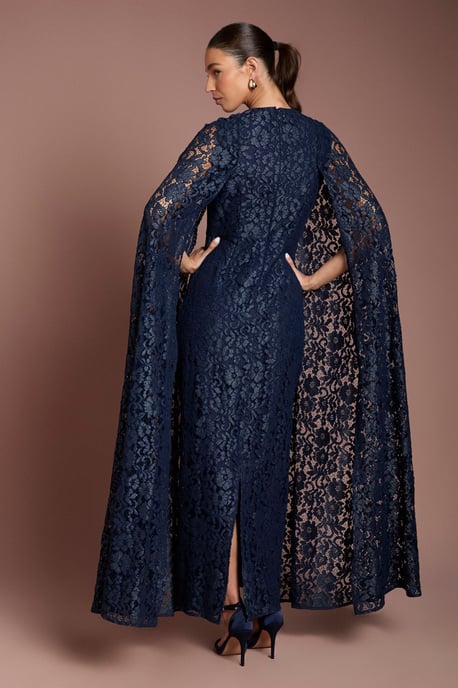Lace Cape Gown - Image 3