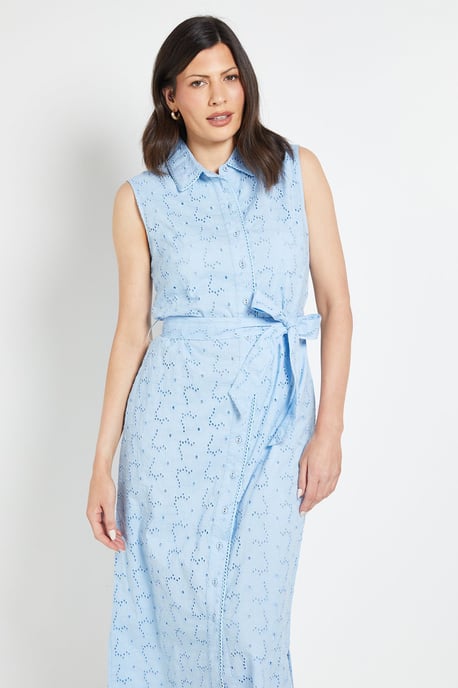 BRODERIE MAXI SHIRT DRESS - Image 2