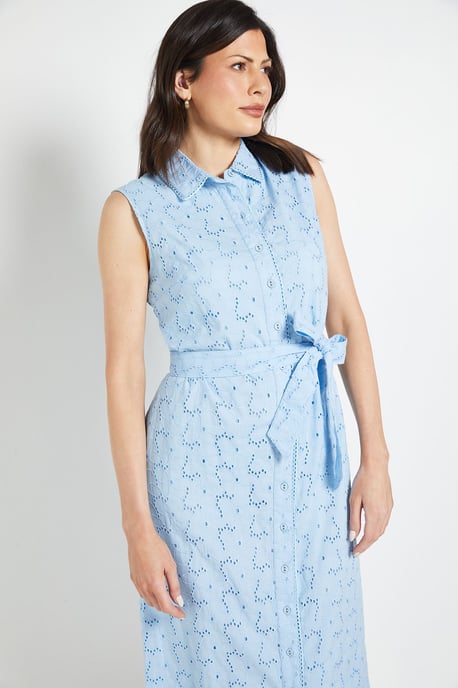 BRODERIE MAXI SHIRT DRESS - Image 4