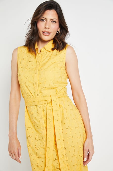 BRODERIE MAXI SHIRT DRESS - Image 4