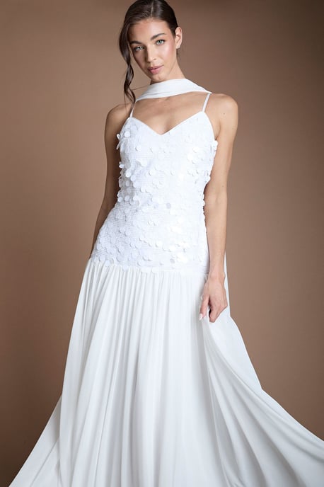 Muse Sequin and Mesh Maxi Wedding Dress - Image 2
