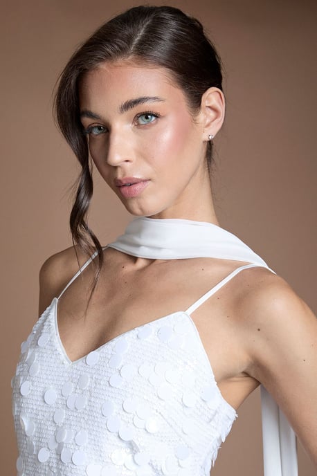 Muse Sequin and Mesh Maxi Wedding Dress - Image 5