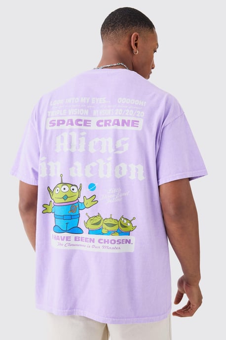 Oversized Toy Story Wash Alien License T-shirt - Image 1