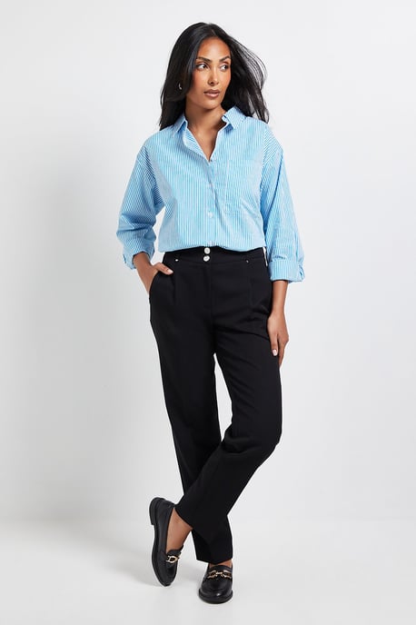 Petite Stripe Pocket Side Tape Shirt - Image 2