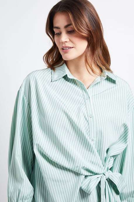 Stripe Side Tie Shirt - Image 4