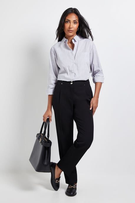 Petite Stripe Pocket Side Tape Shirt - Image 2