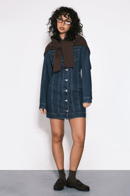 Western Denim Mini Dress - Image 1