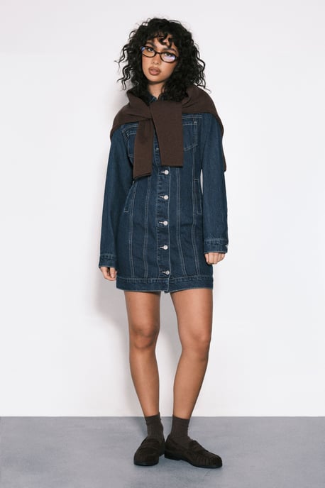Western Denim Mini Dress - Image 3