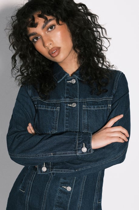 Western Denim Mini Dress - Image 4