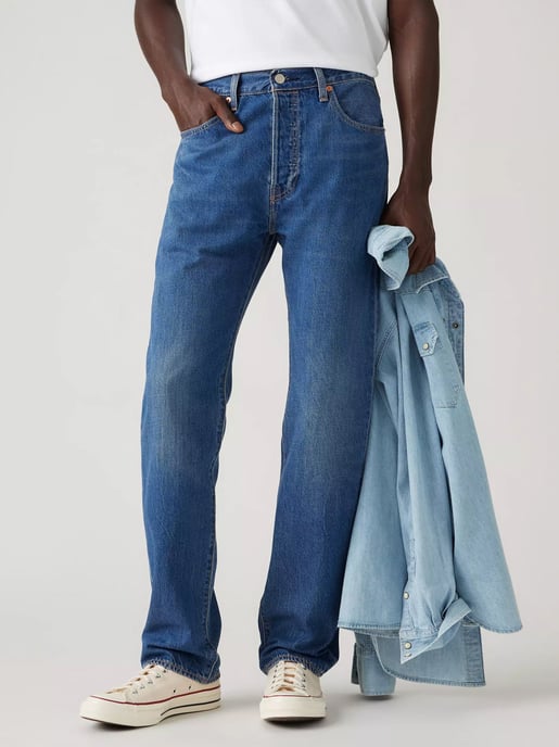 Mens Window Pane 501 Original Jean - Image 1