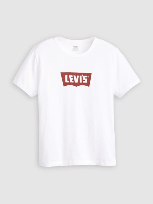 Womens White Graphic Print Iconic T-Shirt - Image 1