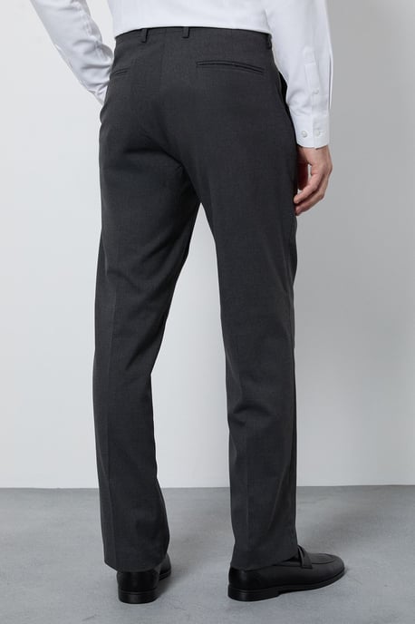 Charcoal Regular Fit Suit Trousers - Image 3