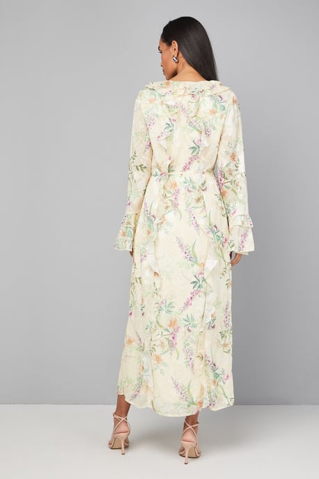 Floral Ruffle Belted Midaxi Dress - Image 3