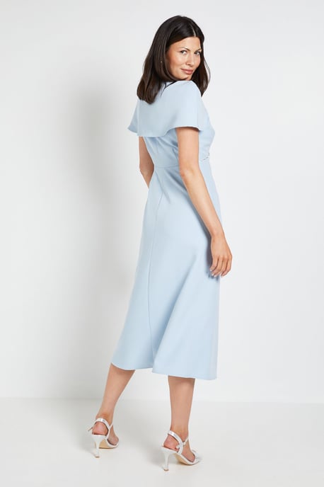 Diamante Trim Cape Midi Dress - Image 3