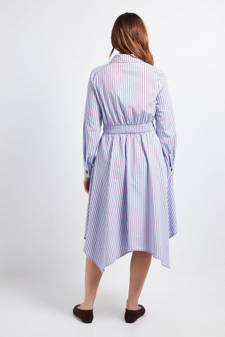 Stripe Belted Shirt Dress - Image 3