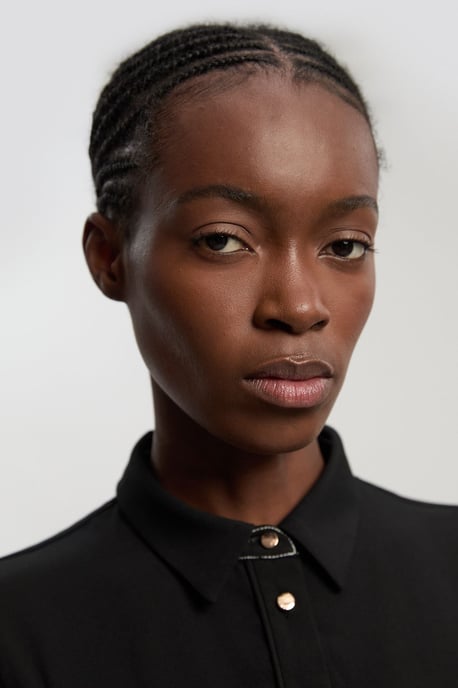 Twill Contrast Woven Midi Shirt Dress - Image 3