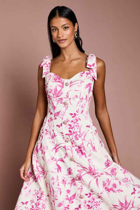 Petite Cotton Twill Panelled Fit And Flare Midi Dress - Image 2