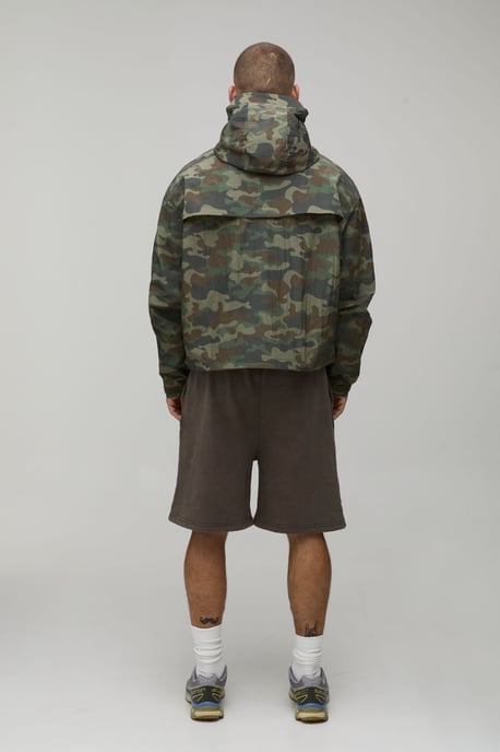 Oversized Boxy Camo Ripstop Sports Cagoule - Image 2