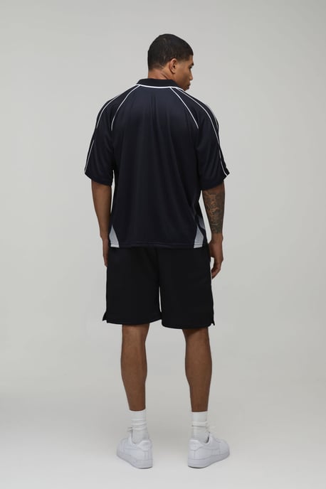 Regular Fit Piping Tricot Short - Image 2