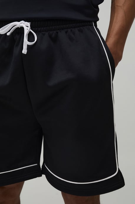 Regular Fit Piping Tricot Short - Image 3