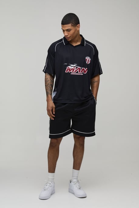 Regular Fit Piping Tricot Short - Image 4