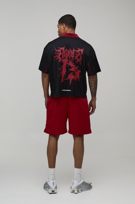 Regular Fit Piping Tricot Short - Image 2