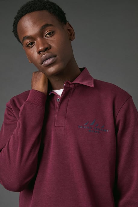 Burgundy Sailing Academy Rugby Top - Image 4