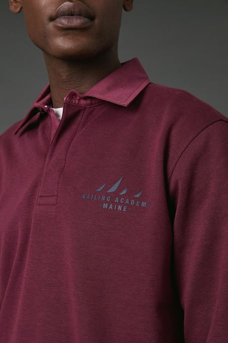 Burgundy Sailing Academy Rugby Top - Image 5