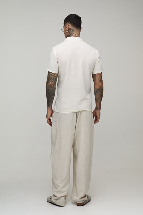 Tall Linen Blend Slim Revere Polo - Image 2