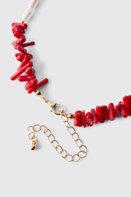 Beaded Shell & Pearl Necklace - Image 4