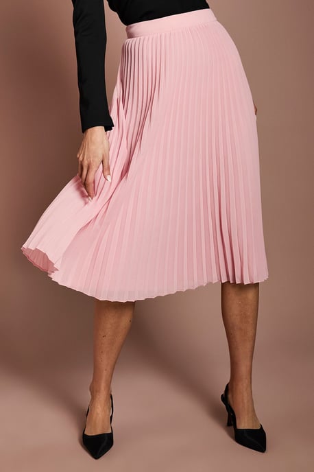 Pleated Georgette Midi Skirt - Image 2
