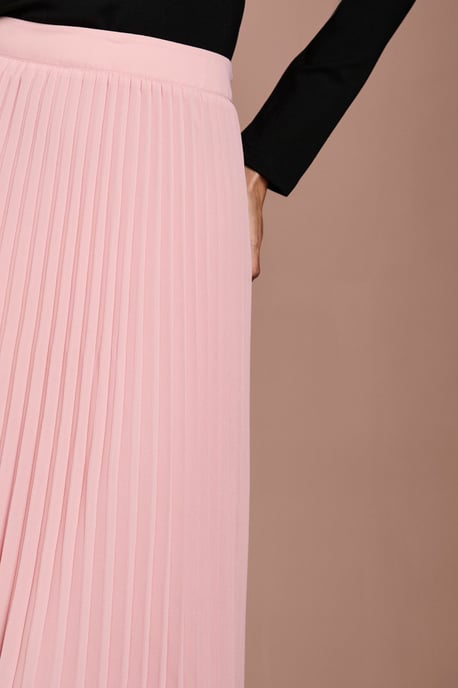 Pleated Georgette Midi Skirt - Image 4