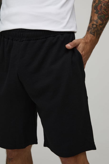 Regular Fit Waffle Shorts - Image 3