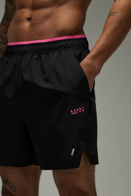 Man Active Perforated 5inch Neon Shorts - Image 3