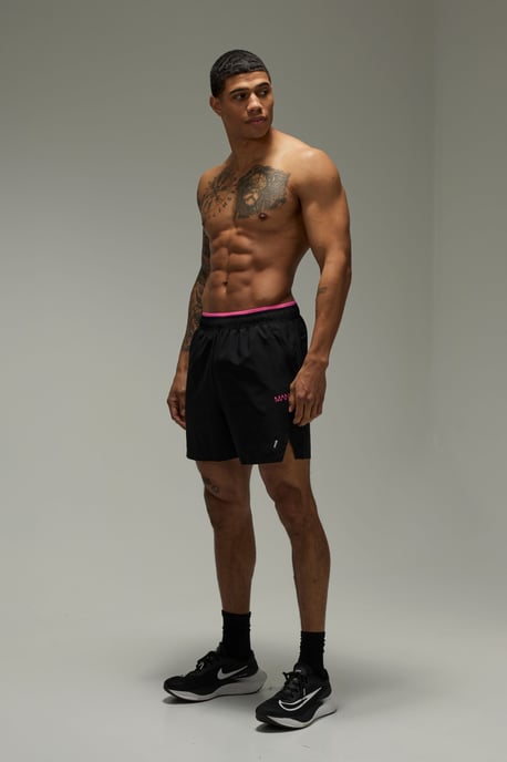 Man Active Perforated 5inch Neon Shorts - Image 4