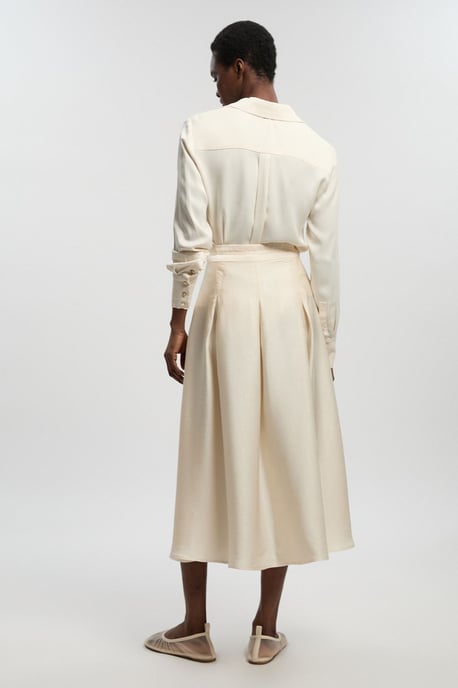 Hammered Satin Woven Maxi Skirt - Image 4