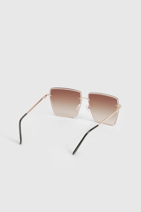 Frameless Oversized Square Sunglasses - Image 3