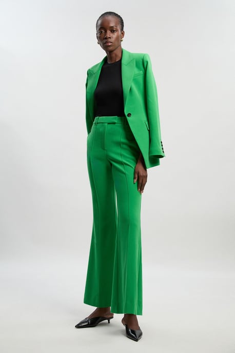 Petite Compact Stretch Bootcut Tailored Trouser - Image 1