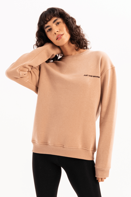 JUSTEVER Rund halsringad tröja med broderad fleece och insida i minkfärgad fleece för kvinnor - Rigil - Image 2