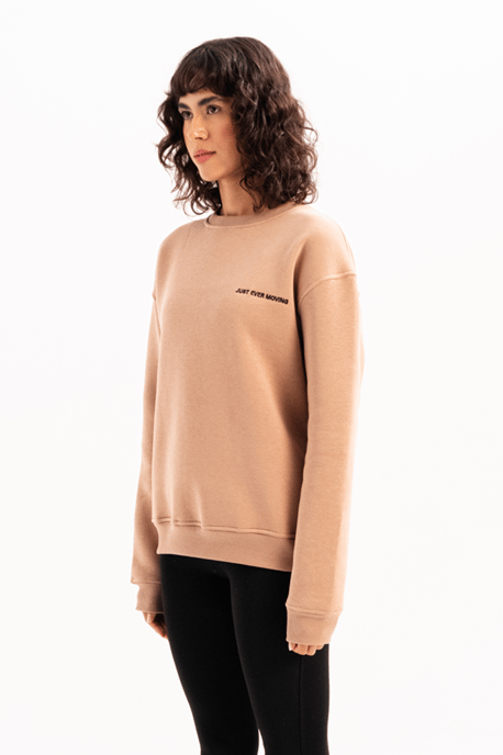JUSTEVER Rund halsringad tröja med broderad fleece och insida i minkfärgad fleece för kvinnor - Rigil - Image 3
