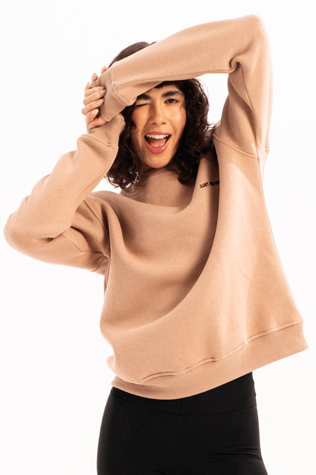 JUSTEVER Rund halsringad tröja med broderad fleece och insida i minkfärgad fleece för kvinnor - Rigil - Image 6