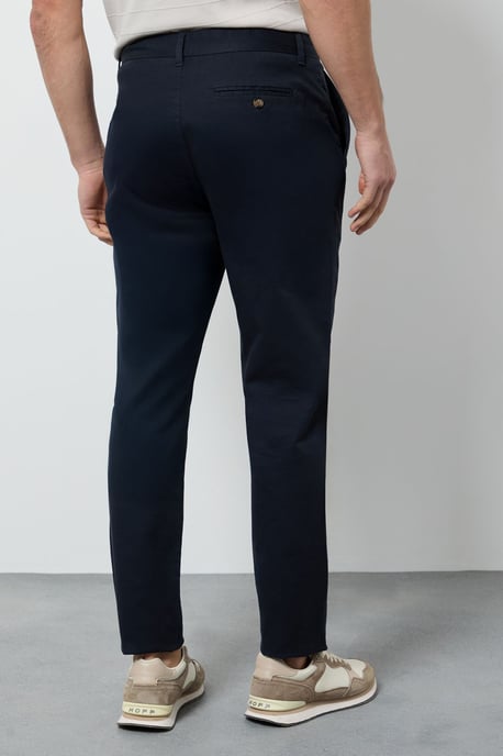 Navy Skinny Fit Chino Trousers - Image 3