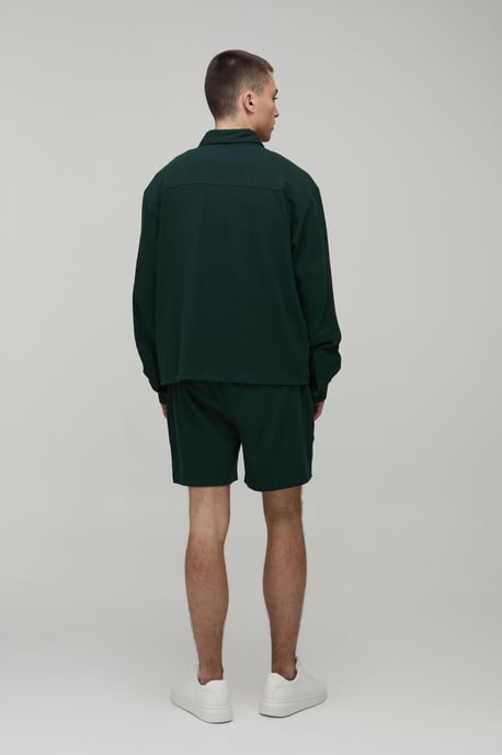 Oversized Boxy Shirt and Relaxed Short Set - Image 2