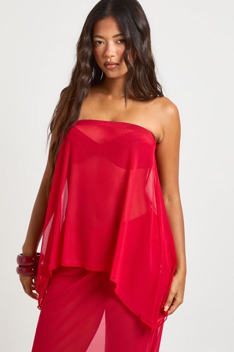 Mesh Bandeau Top & Maxi Beach Skirt Co-ord - Image 3