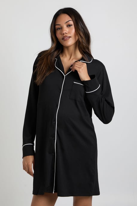 Maternity Piping Detail Nightie - Image 1