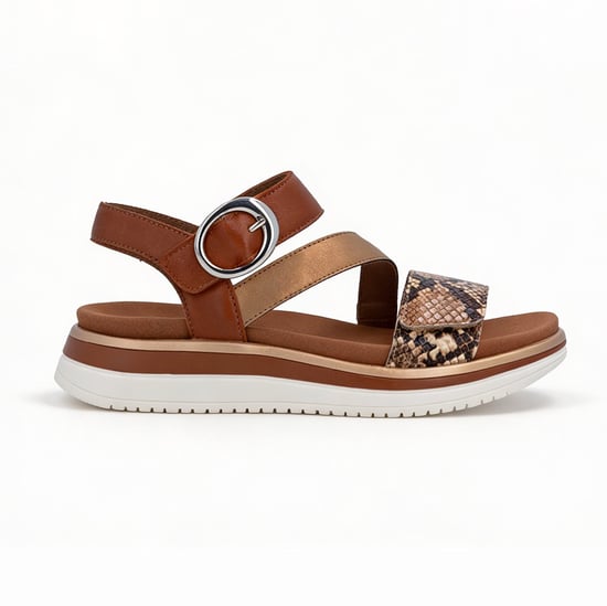Remonte D1j64 Womens Ankle Strap Sandals Brown - Image 1