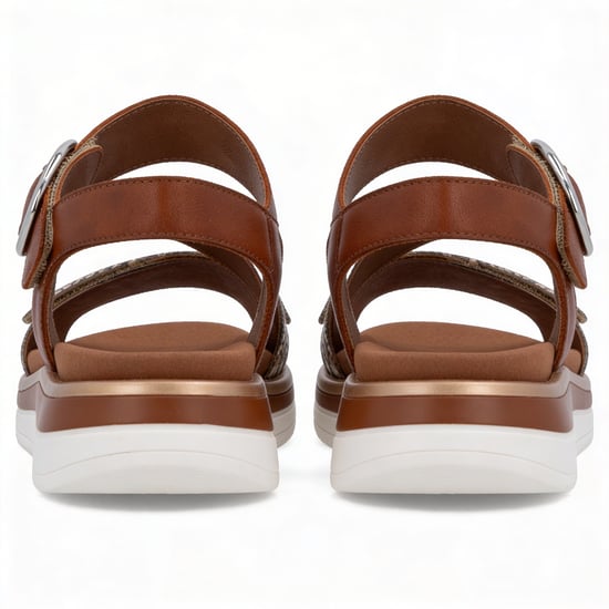 Remonte D1j64 Womens Ankle Strap Sandals Brown - Image 4